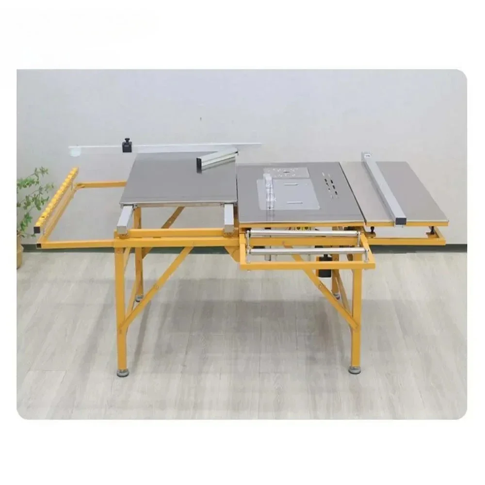 

Woodworking Saw Table, Foldable Worktable, Multifunctional Precision Push Table Saw, Stainless Steel Portable