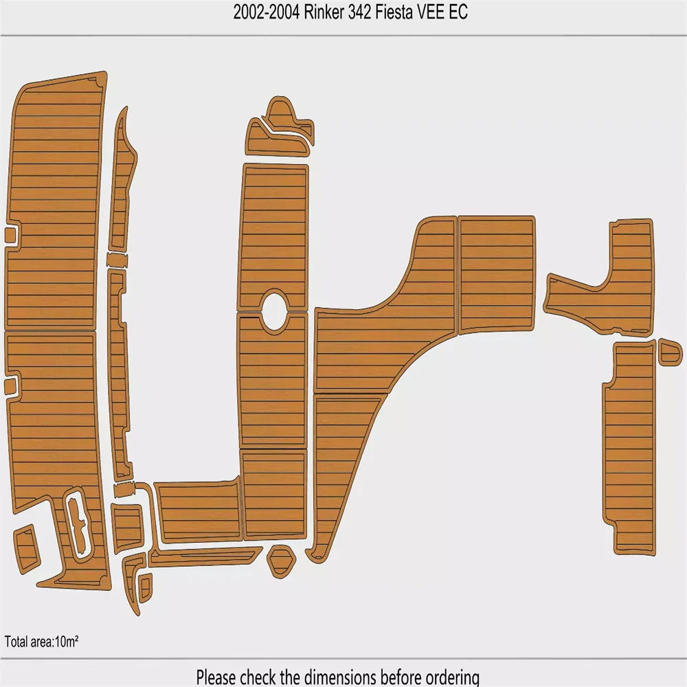

2002-2004 Rinker 342 Fiesta VEE EC Cockpit Swim платформа 1/4 "6 мм пена EVA морской полы тик яхта лодка морские аксессуары