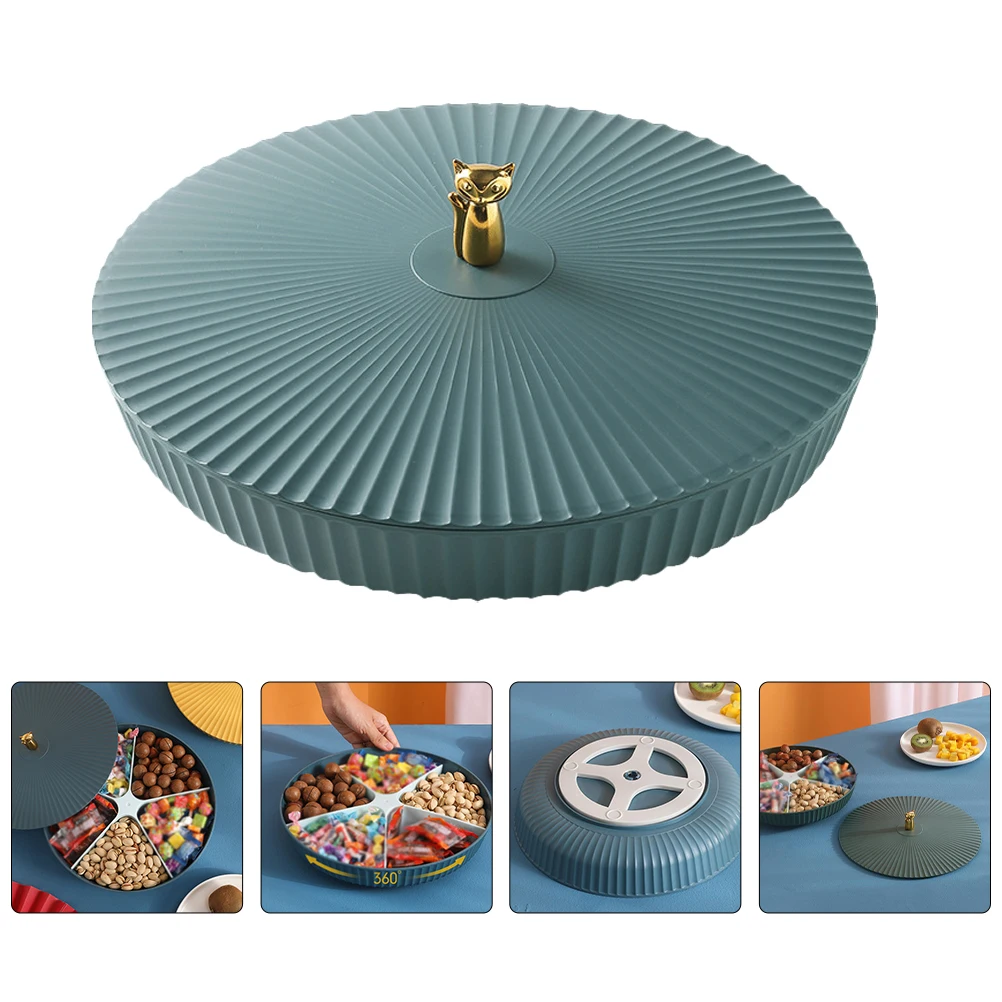 

Separate Platter Tray Blue Dinning Dessert Holder Food Plate Container Party Snack Stand Storage Tray Fruit Plate Kitchen Bar