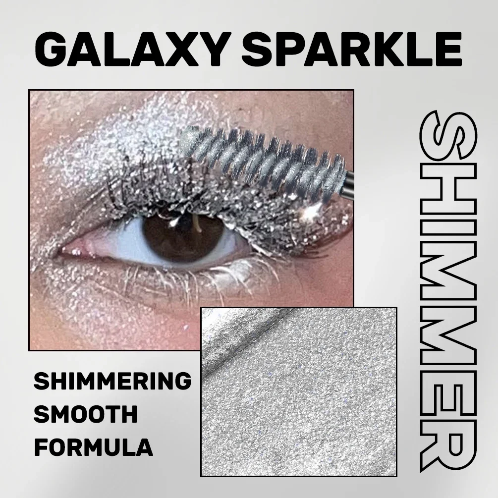 QIBEST 5 couleurs diamant paillettes Mascara maquillage longue durée 3D Volume cils Curling miroitant Mascara charmant outils de cils