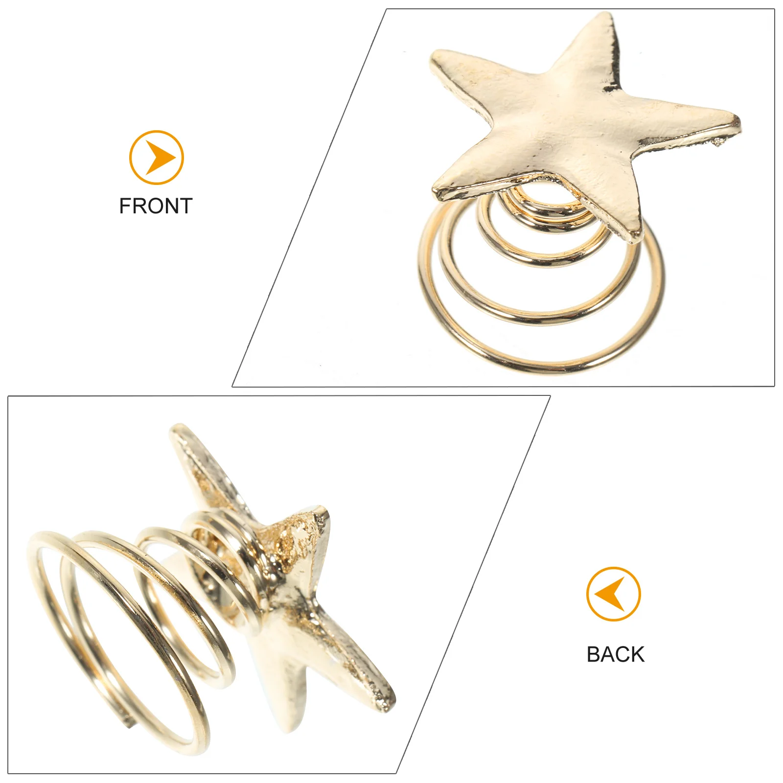 

20pcs Star Spiral Hair Clips Swirl Twists Spring Screw Clip Coils For Women Bride Wedding Party Prom Hairpin Accessories