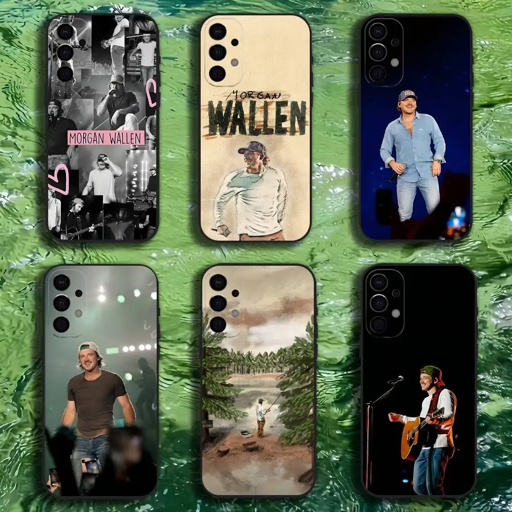

Singer M-Morgan Wallen Phone Case For Samsung S25,S24,S21,S22,S23,S30,Ultra,S20,Plus,Fe,Lite,Note,10,9,5G Black Cover