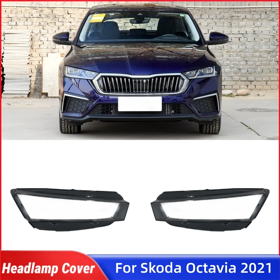 For Skoda Octavia 2021 Car Headlight Cover Lampshade Cover Headlamp Cover Lens Car Front Headlight Lens Cover Lights Shell