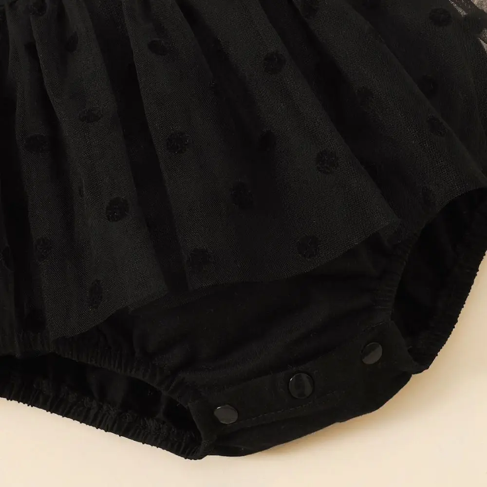 Cotton Baby Girl Princess Dress Lace Mesh Bowknot Toddle Petti Skirt Short Sleeve Bubble Infant Dress with Headband