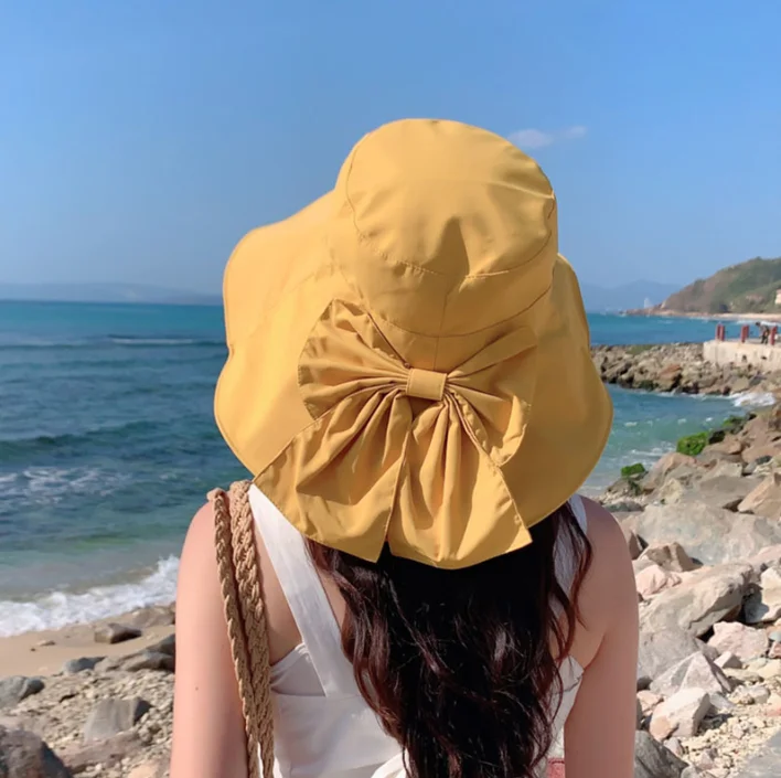 Komfortabler Baumwoll-Damenhut für Alle Jahreszeiten Sonnenschutz-Schirmhut Outdoor Breiter Rand Bucket Hat Panama Hut Modische Kappen – Detail 3