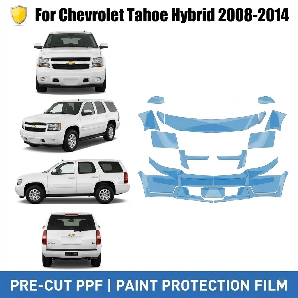 For Chevrolet Tahoe Hybrid 2008-2014 Pre-Cut Paint Protection Film PPF Transparent Car Film Automotive PPF Front Kit