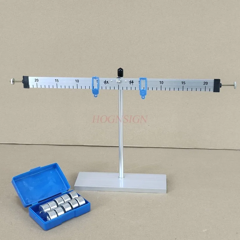 Primary scientific lever balance aluminum alloy lever scale and support with 50g*10pcs weight physical mechanics experiment