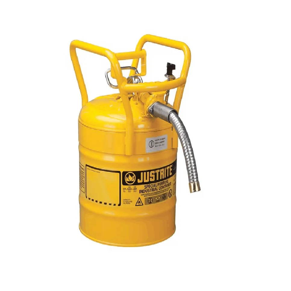 

Safety Can, Steel, 5 gal, Yellow, 11 3/4 in Dia., Diesel