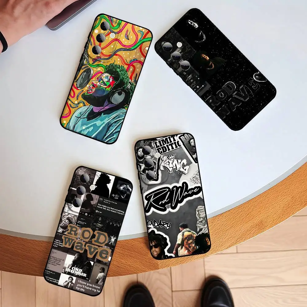 R-Rod Wave Phone Case For Samsung S24, S25 22,30,Note20,Lite,Ultra,5G,Plus,FE Black Cover
