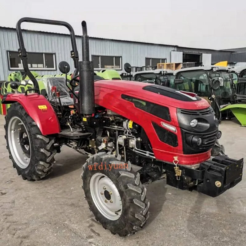 Cheap price：New product high effciency 4wd 35to70hp mini tractor with front end loader and backhoe cheap price for sale