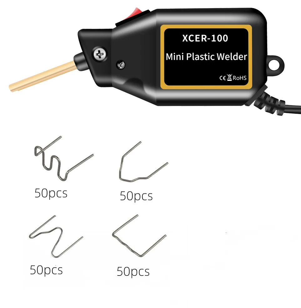 Máquina de solda a quente do grampeador, ferro de solda, soldador plástico, PVC reparando, ferramenta de reparo do pára-choques do carro, 100W