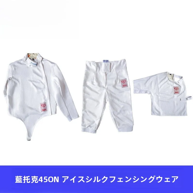 blue-tok-450n-thin-ice-silk-fencing-suit-fabricated-with-cfa-certified-ice-silk-weave-for-epee-fencing-sportswear