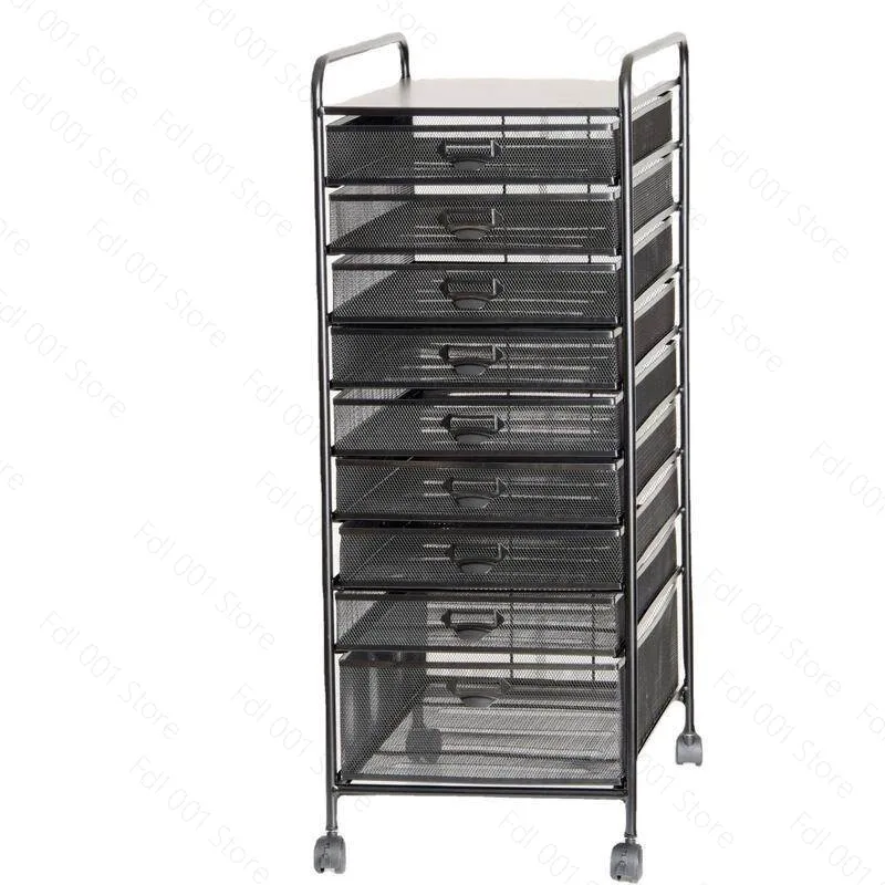 10/9 Drawer Cart A3 Filing Cabinet Multi-Layer Sundries Sorting Rack Floor Standing Metal File Shelf