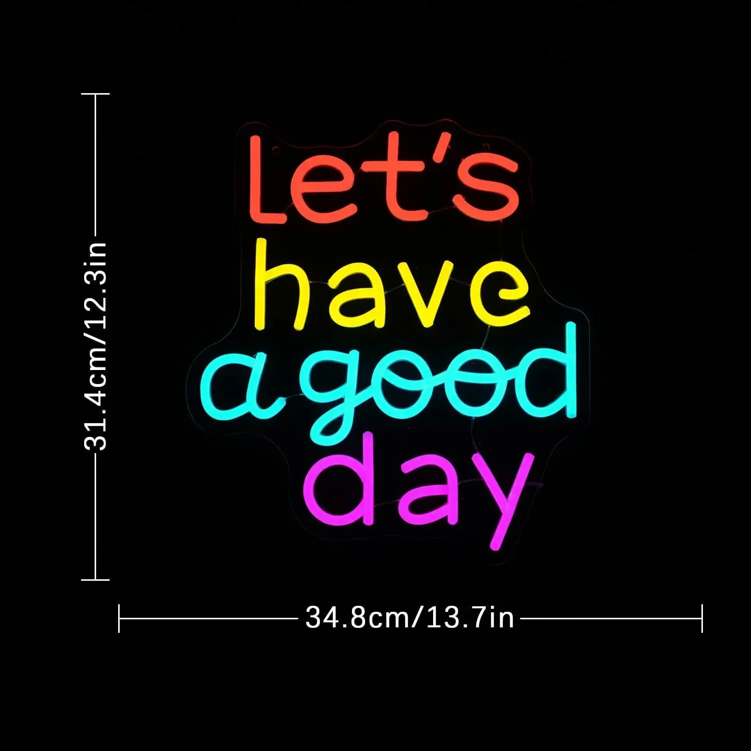 Lets Have A Good Day Neon Sign for Wall Decor USB Powered LED Light Up Sign for Bar Cafe Restaurant Office Living Room Parties