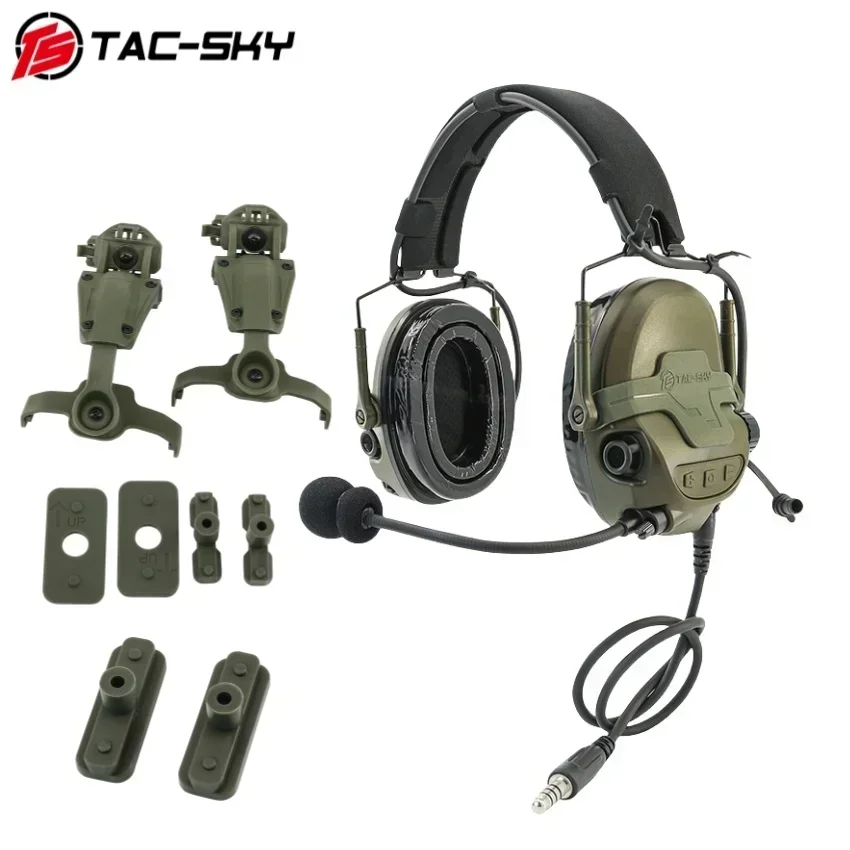 TAC-SKY TAC700 Electronic Shooting Headset Noise Cancelling Hearing Protection Earmuffs Military Airsoft Tactical Headphones