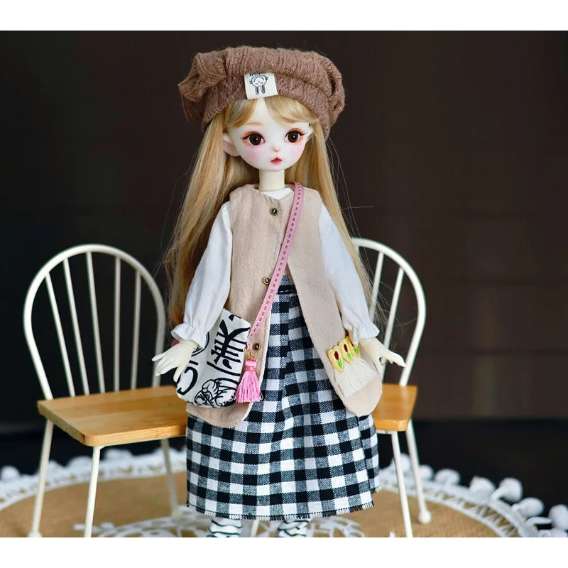 Cute Fashion Dress Whole Set Lolita Style 1/6 BJD Doll Changing Clothes 30cm Doll Children and Girls Toy Gift