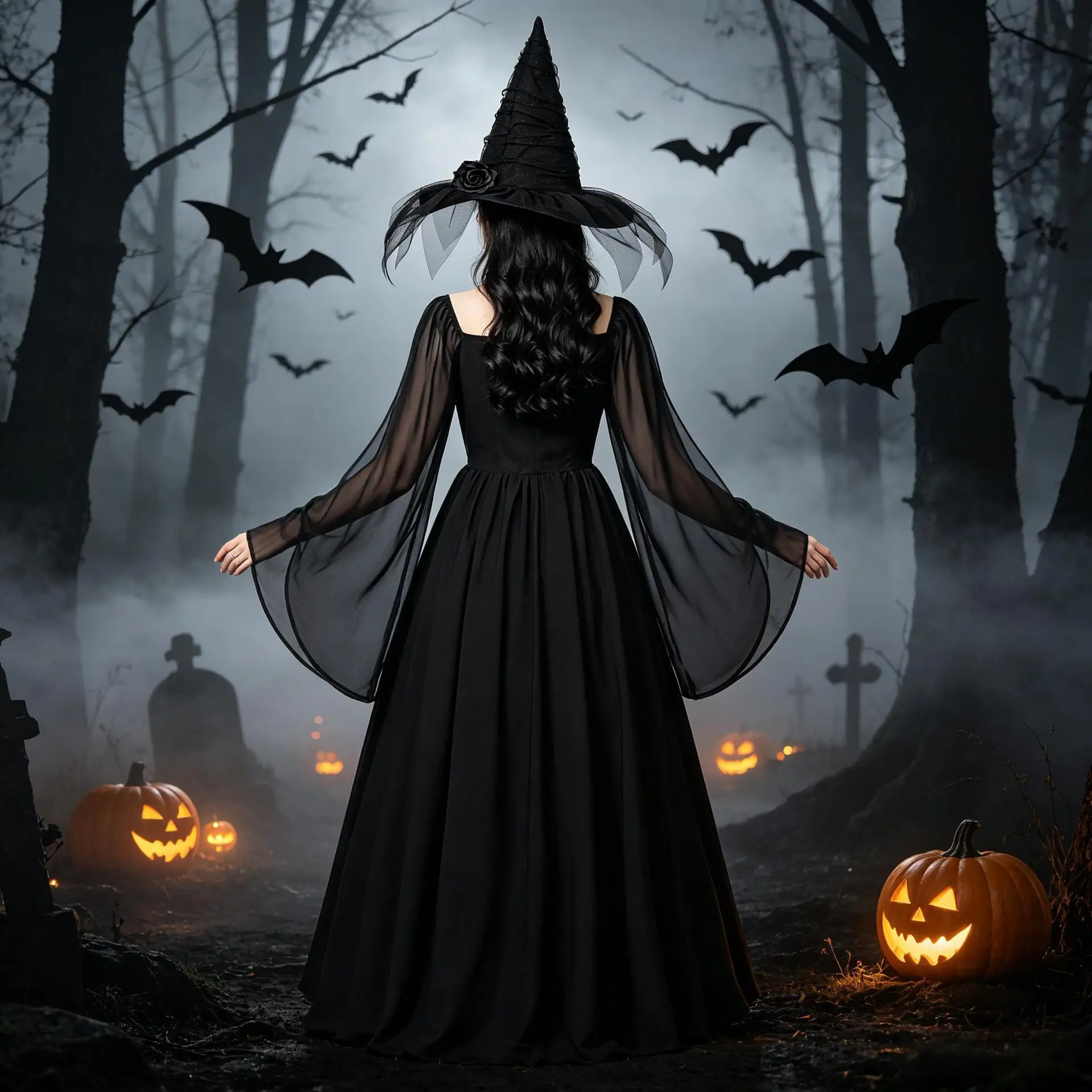 Halloween Witch Gothic Dress Party Stage Performance Costume Women's Pirate Cosplay Gown with Split Flared Sleeves Gothic Dress