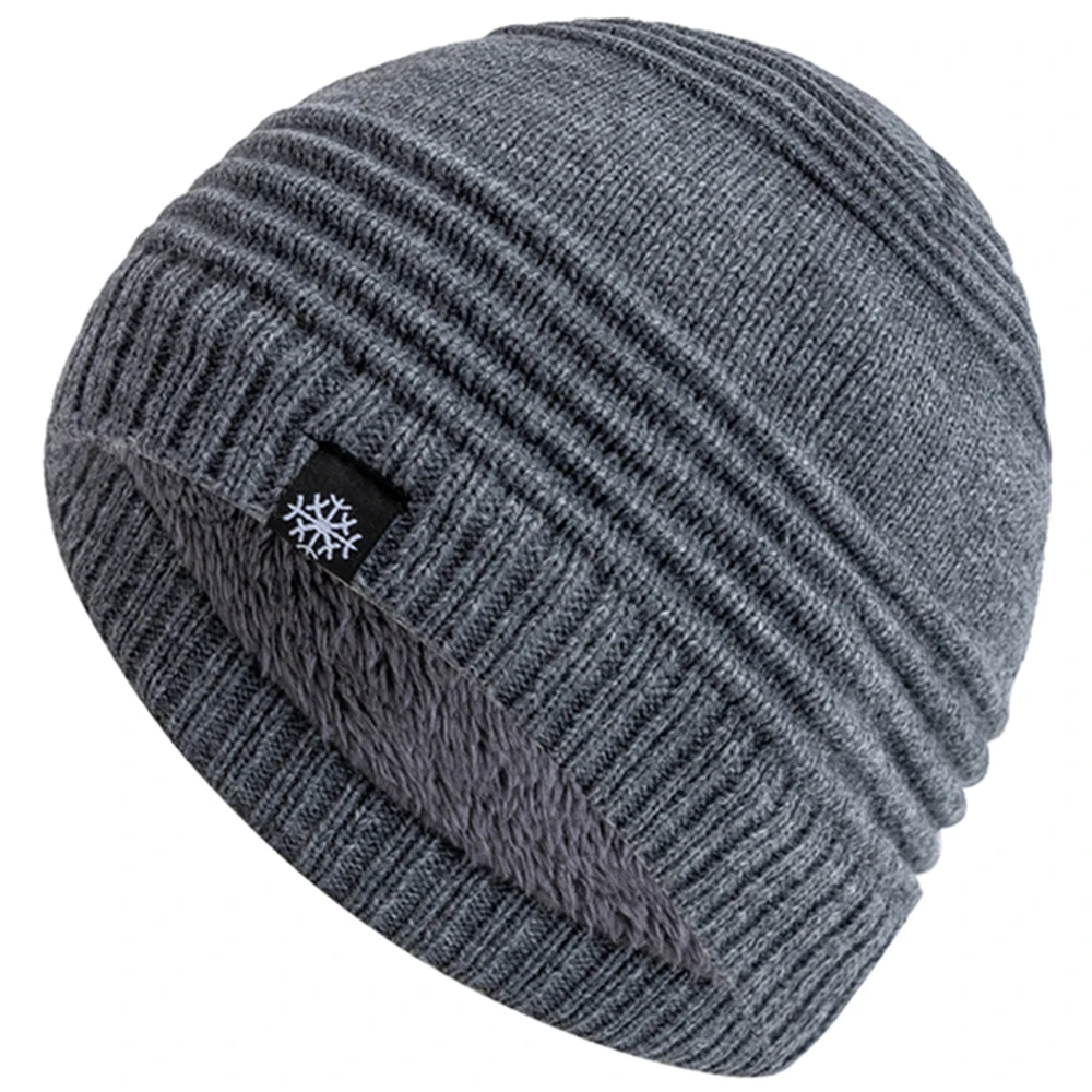 Hot Sale Unisex Fur Lined Beanie Hat Keep Warm Winter Hat Thick Hat For Men And Women Snow Label Fashion Winter Cap