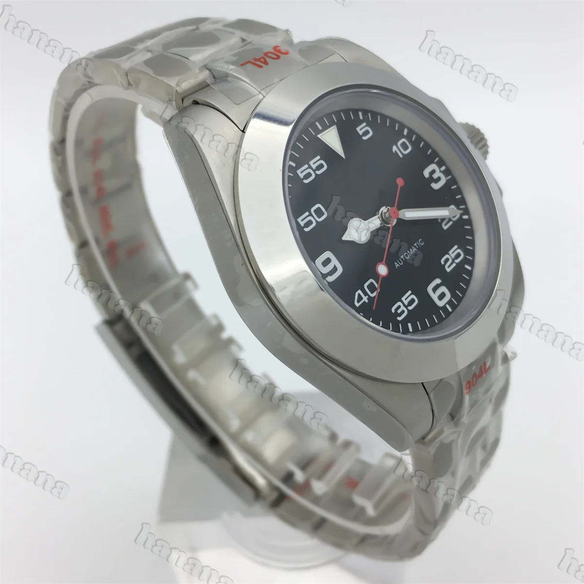 BLIGER 40 ミリメートル NH35A メンズダイビング防水自動時計 PT5000 ムーブメントサファイアガラスステンレススチールブレスレット