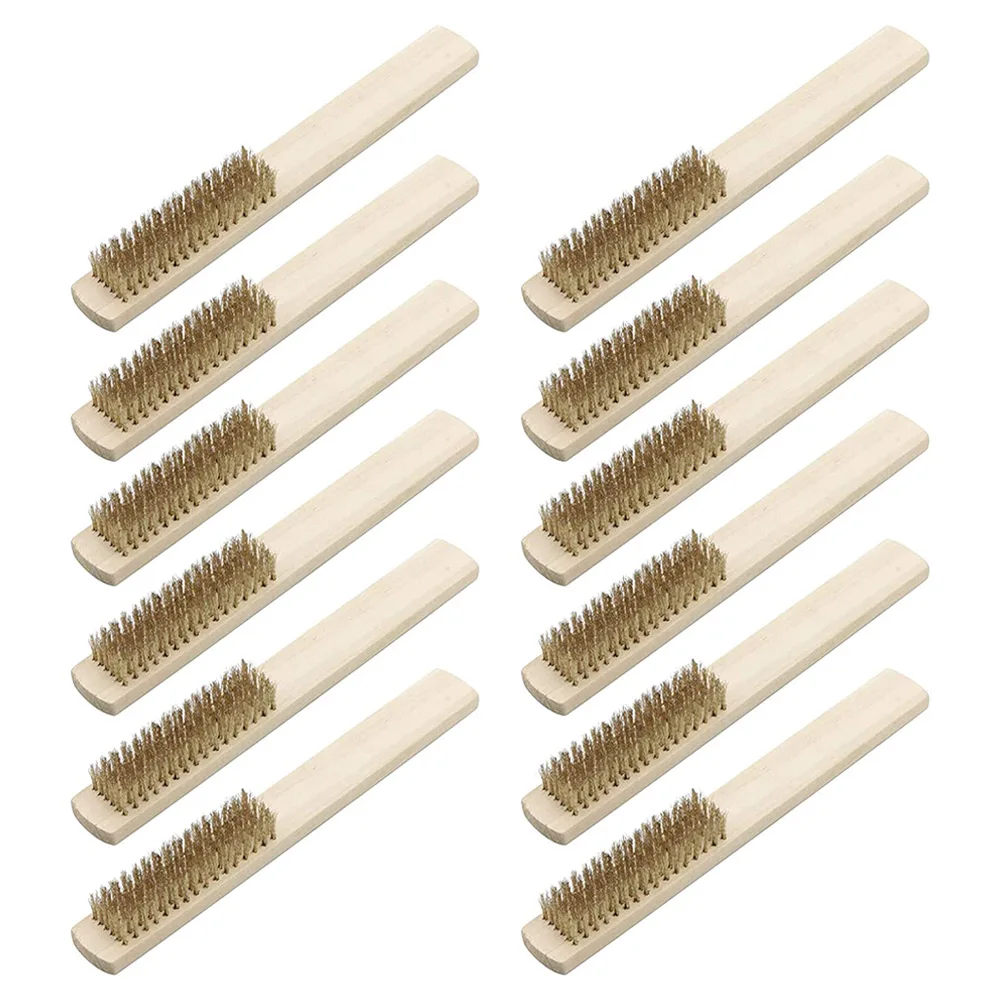 

Copper Wire Brush Stainless Steel Wire Brush Rust Removal Clean Brush For Cleaning Scales Rust Hand Tools 8.07Inch