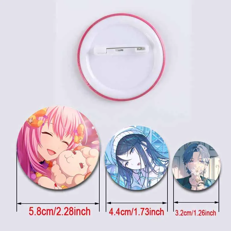 Project SEKAI Anime Soft Button Pin Momoi Airi MORE MORE JUMP! Round Brooch Cute Cartoon Girl Badge Gifts Jewelry Accessories