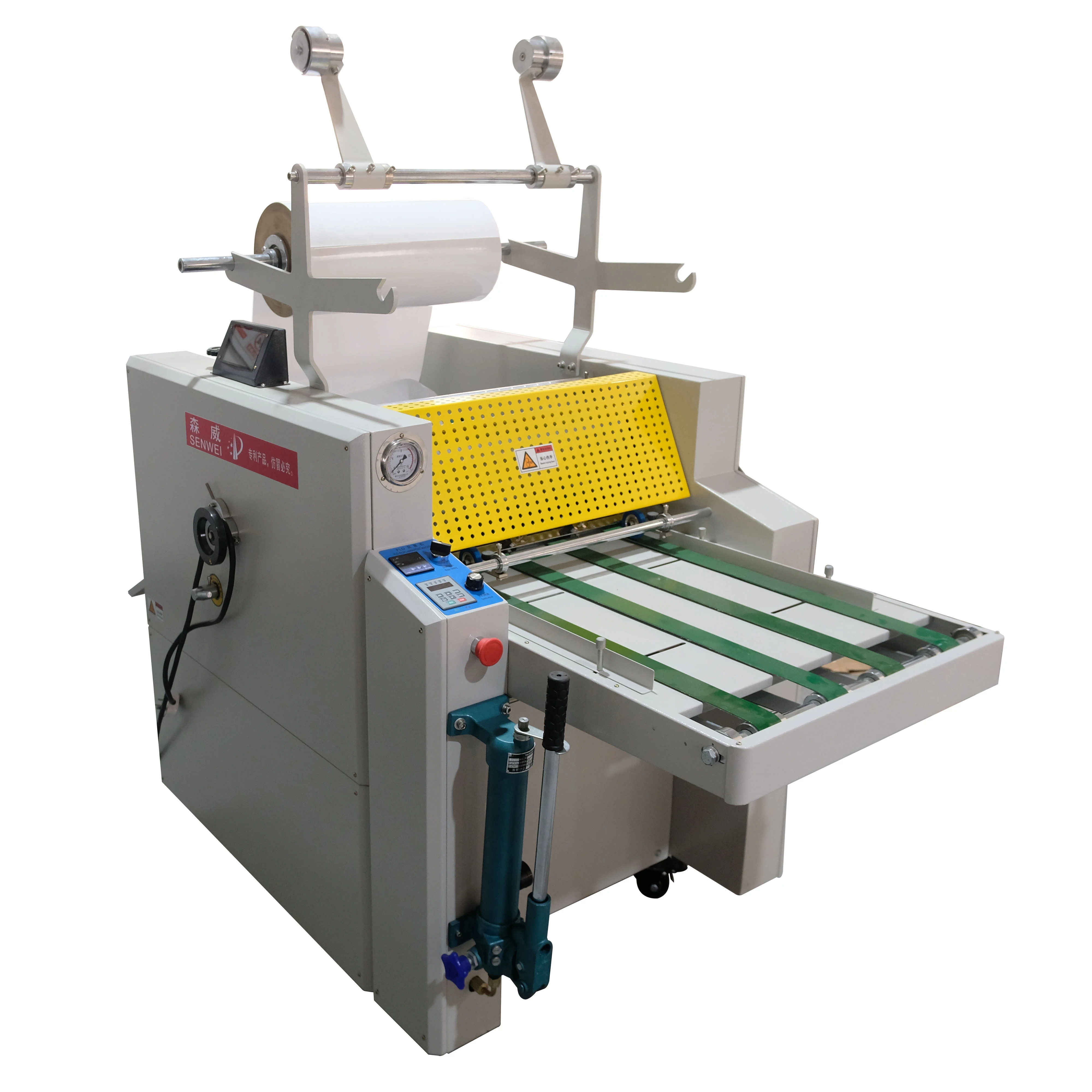 SWFM520C 520 Hydraulic Laminating Machine Bopp Film Double Side Oil Heating Laminator Machines