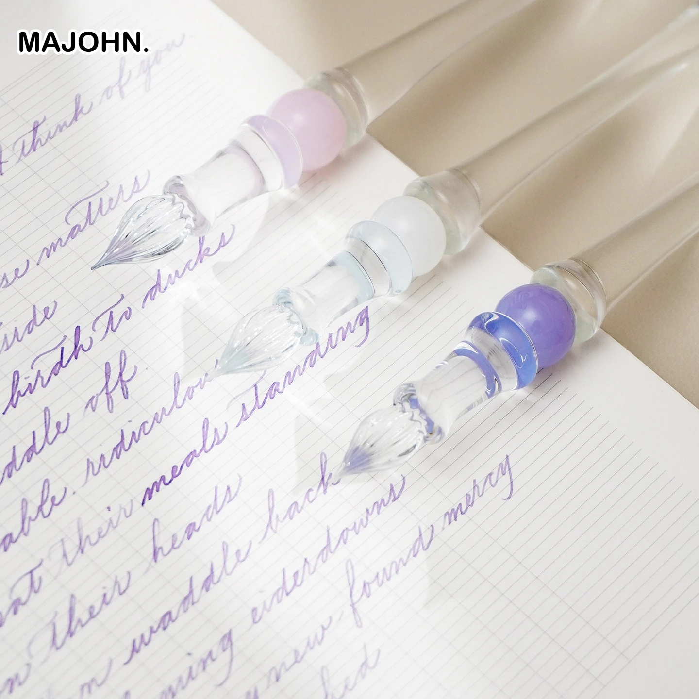 MAJOHN Lamp Shade Crystal Glass Dip Pen Hand Account Drawing Line DIY Creation Smooth Writing Stationery School Office Supplies view 3