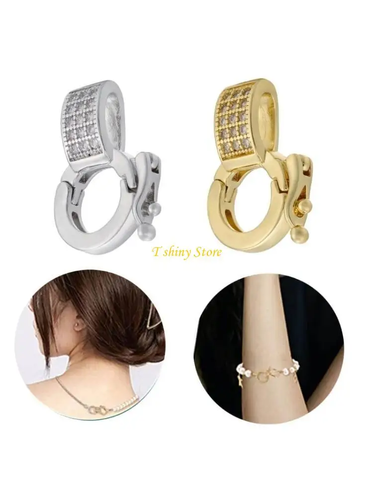 

N58F Сменная подвесная застежка-подвеска с инкрустацией цирконом, укорачивающая застежка-застежка