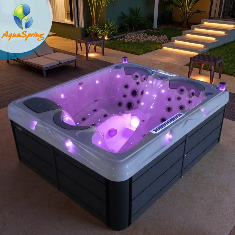 Luxury Spa 3 Persons whirlpool Outdoor Hot Tub Home Spa Jacuzzier 3 Filter for Outdoor Bath