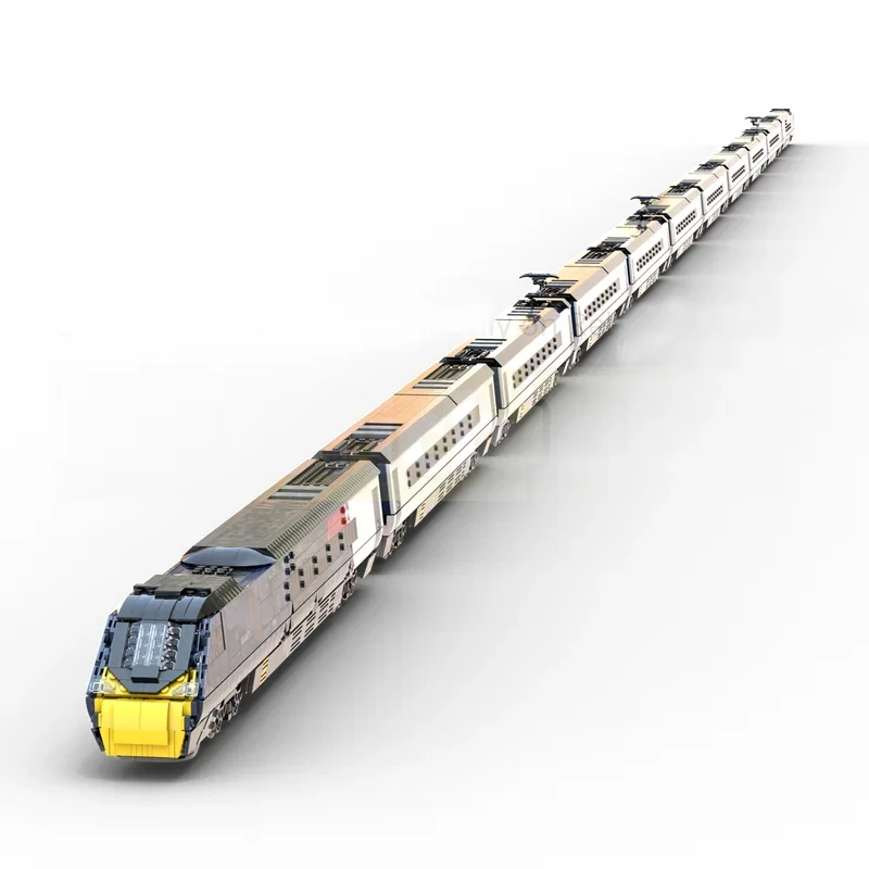 Railway Train Model Moc Building Blocks West Coast Liveaboard Model Technology Brick  Assembly Construction DIY Toys Gifts