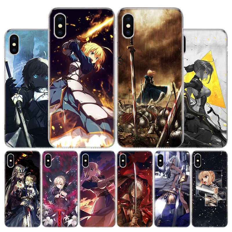 Anime Fate Zero Stay Night Saber Phone Case For Apple iPhone 11 12 13 14 15 16 Pro Max 7 X XS 8 Plus + Mini SE Customized Print 