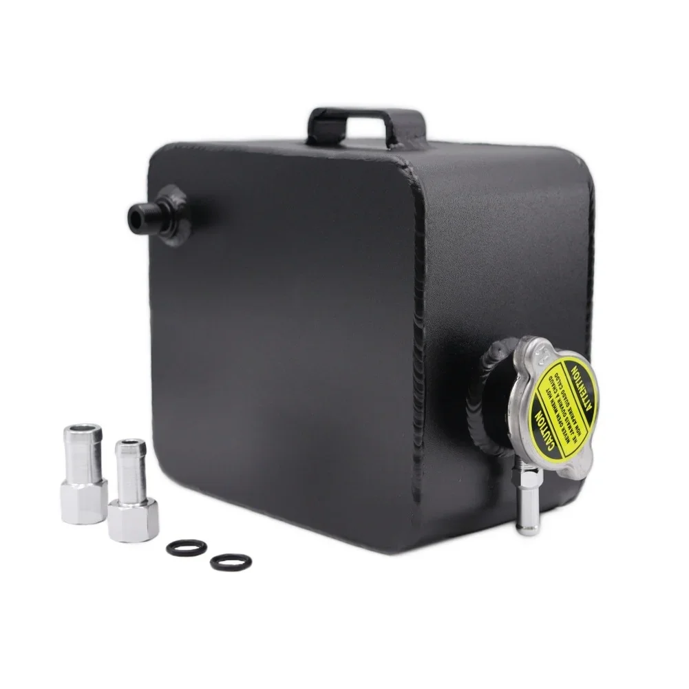 

2.5L Aluminum Expansion Tank for Engine Coolant Overflow Reservoir with 12mm and 16mm Fittings for Multiple Vehicle Applications