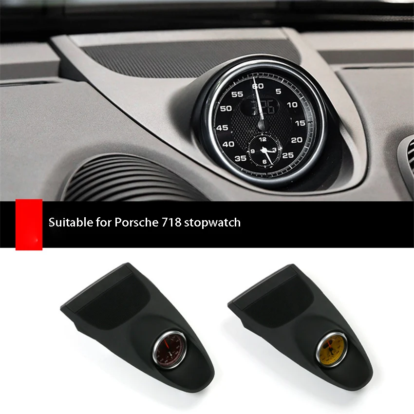 For 2016-2023 Porsche 718 Cayman Boxste Watch Compass Electronic Timer Stopwatch Cover Car Interior Accessories