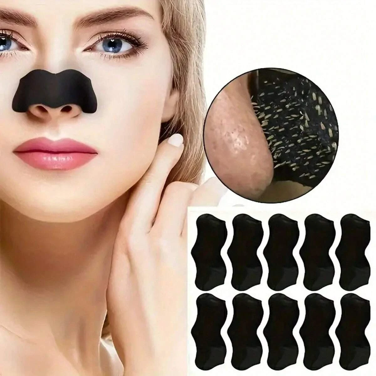10 PC/50 PC100 PC Blackhead Nose Patch,ทําความสะอาดจมูก Patch,รูขุมขนจมูกหดตัวเพื่อลบสิวหัวดํา,ผิวเรียบเนียนFacial Ca