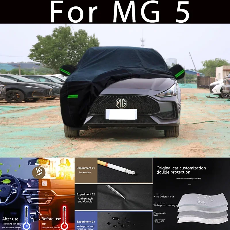 

Для MG 5, наружная защита, полный автомобильный чехол, снежный чехол, солнцезащитный козырек, водонепроницаемый, пылезащитный, внешние автомобильные аксессуары