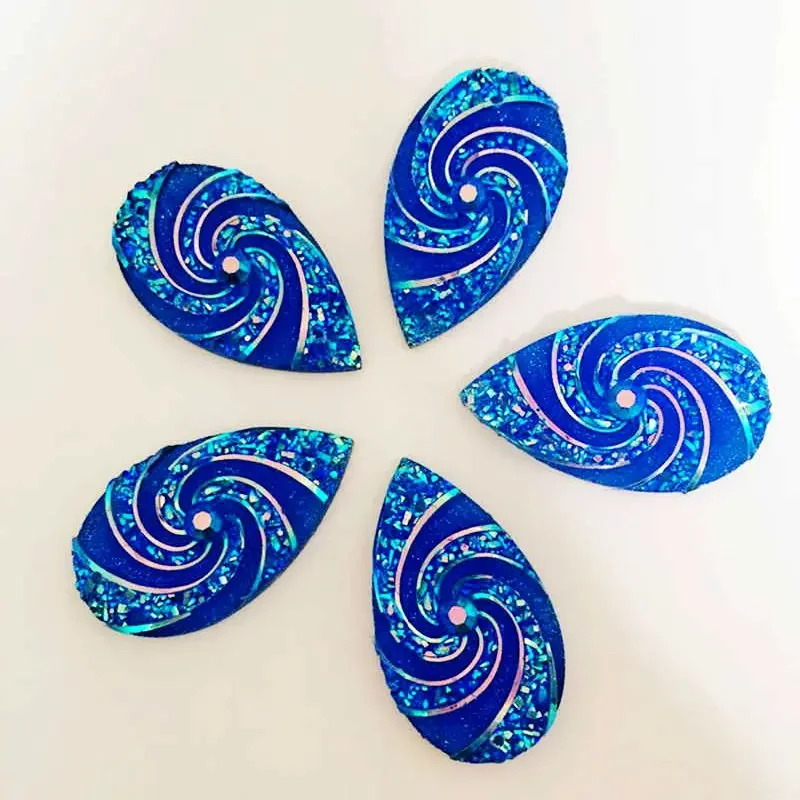 10pcs 16*27mm Crystal AB Resin Flatback Rhinestones Tear drop Crystal Stones Sew On Scrapbook Strass for DIY Crafts