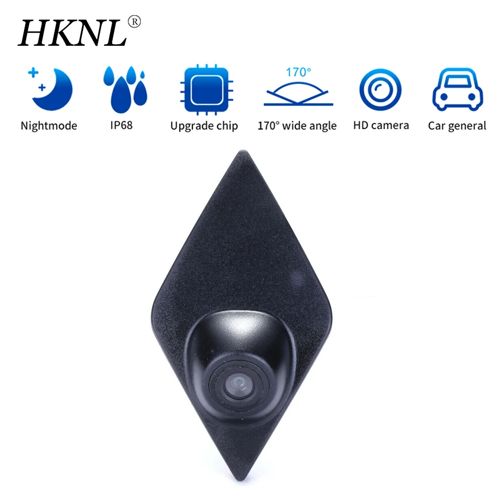 HKNL HD CCD Chip car camera front view Badge Emblem for Renault Kadjar Koleos 2016 2017 Waterproof Black Reversing system NTSC