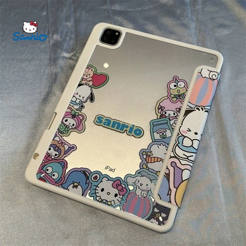 Sanrio Hello Kitty Kuromi With Pen Slot For pad Air 2024 11in pad Air 4 5 10.9in Silicone Protective Case pad Pro 11 In Cover