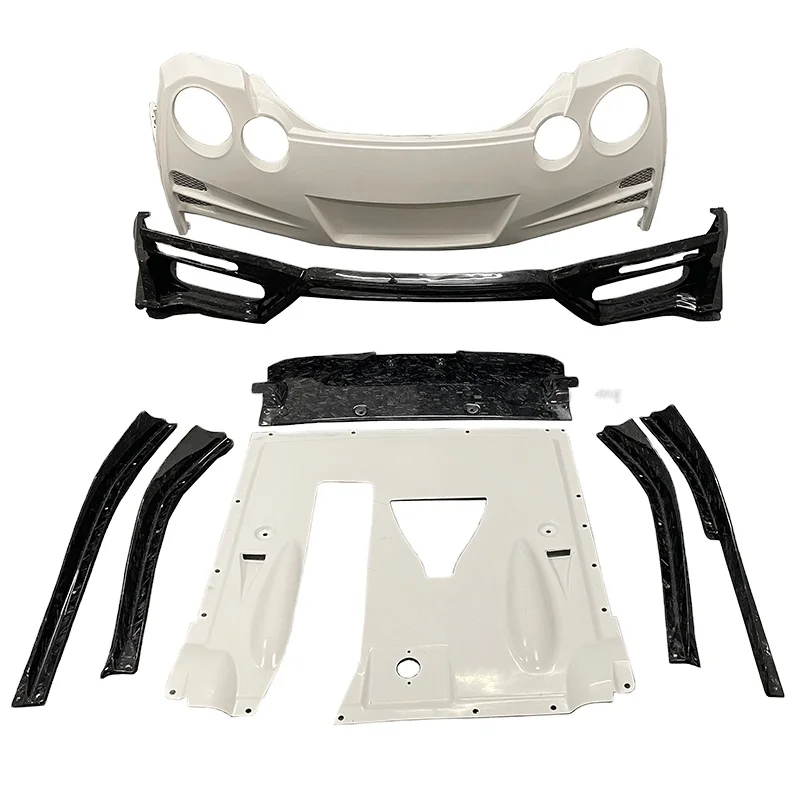 

suitable for Top Secret Style Half Forged Carbon Fiber Car Rear Bumper With Diffuser for Nissan GTR R35 2008-2019