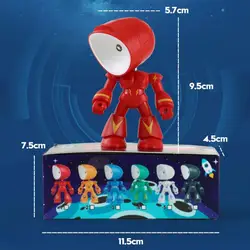 Mini Robot Night Light LED Pet DIY Folding Table Desk Button Battery Lamp Kids Gift Bedroom Decor Reading Lamp Night Lights