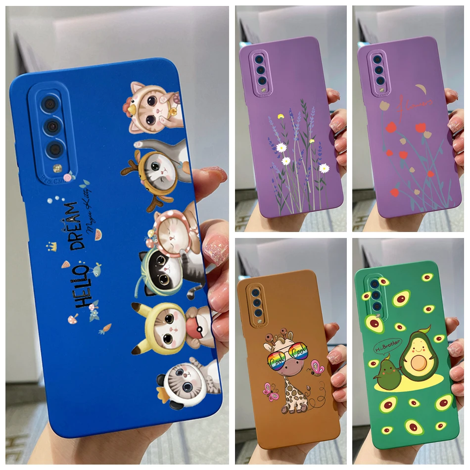 Phone Case For Samsung Galaxy A7 2018 Silicon Mobile Cover Purple Lavender Flower Soft Case For Samsung A750 A7 2018 Fundas Capa