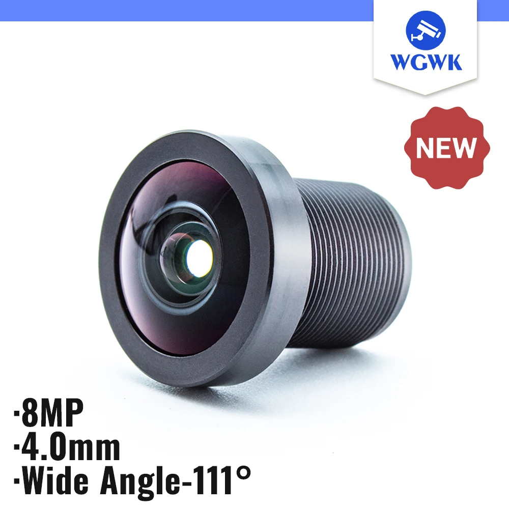 

WGWK-6330 CCTV Camera Lens 8MP 4.0mm M12 Mount Fisheye 111 Degree Wide Viewing F1.8 Optional For Surveillance Security IP Camera