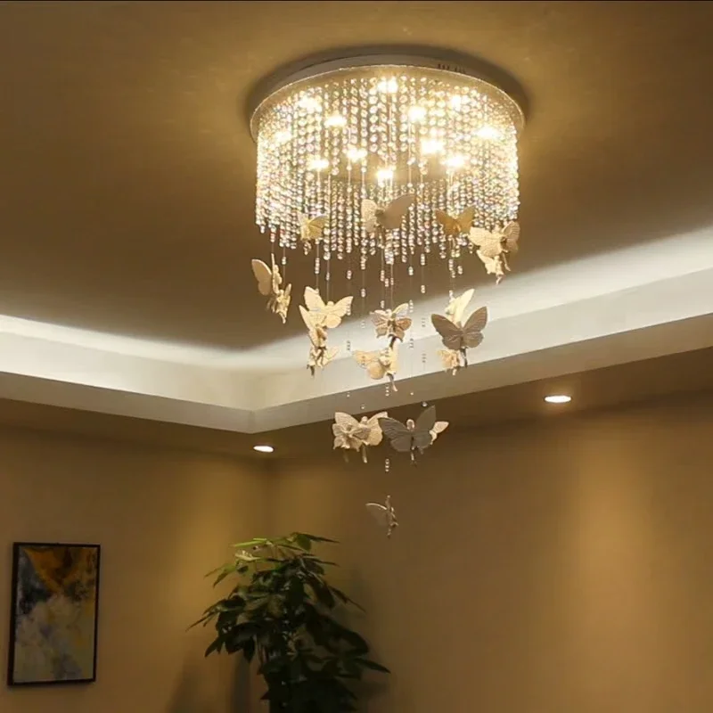 

Nodic Style Angel Modern Living Room K9 Ceiling Led Remote Crystal Chandelier Lights 220V 110V E14 For Bed Room Kitchen Lamp