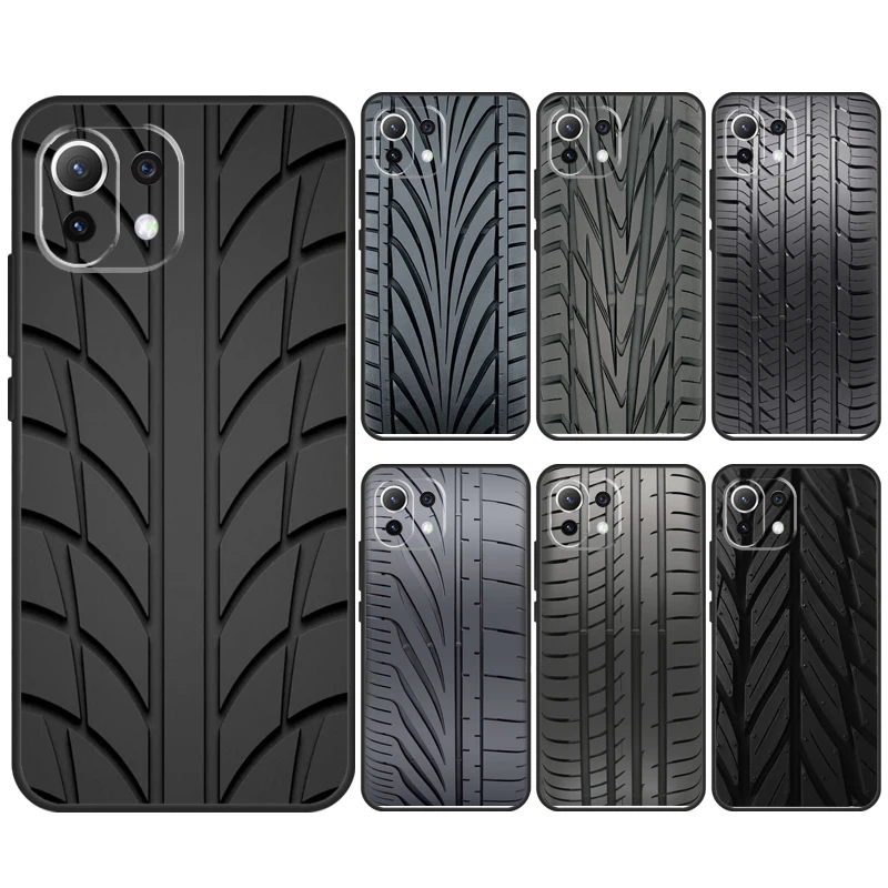 Tire Tread Tyre Track Case For Xiaomi 14 Pro 13 Ultra 11T 12T 13T 12 Lite POCO X6 Pro M6 X3 X4 X5 M5s F3 F5 Cover