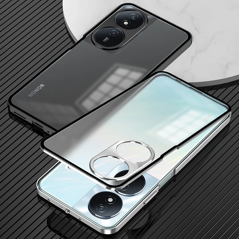 إطار معدني عدسة حماية ماتي للصدمات جراب هاتف ل Honor X9C الذكية الوفير الغطاء الخلفي اكسسوارات ل Honor X7C X7B