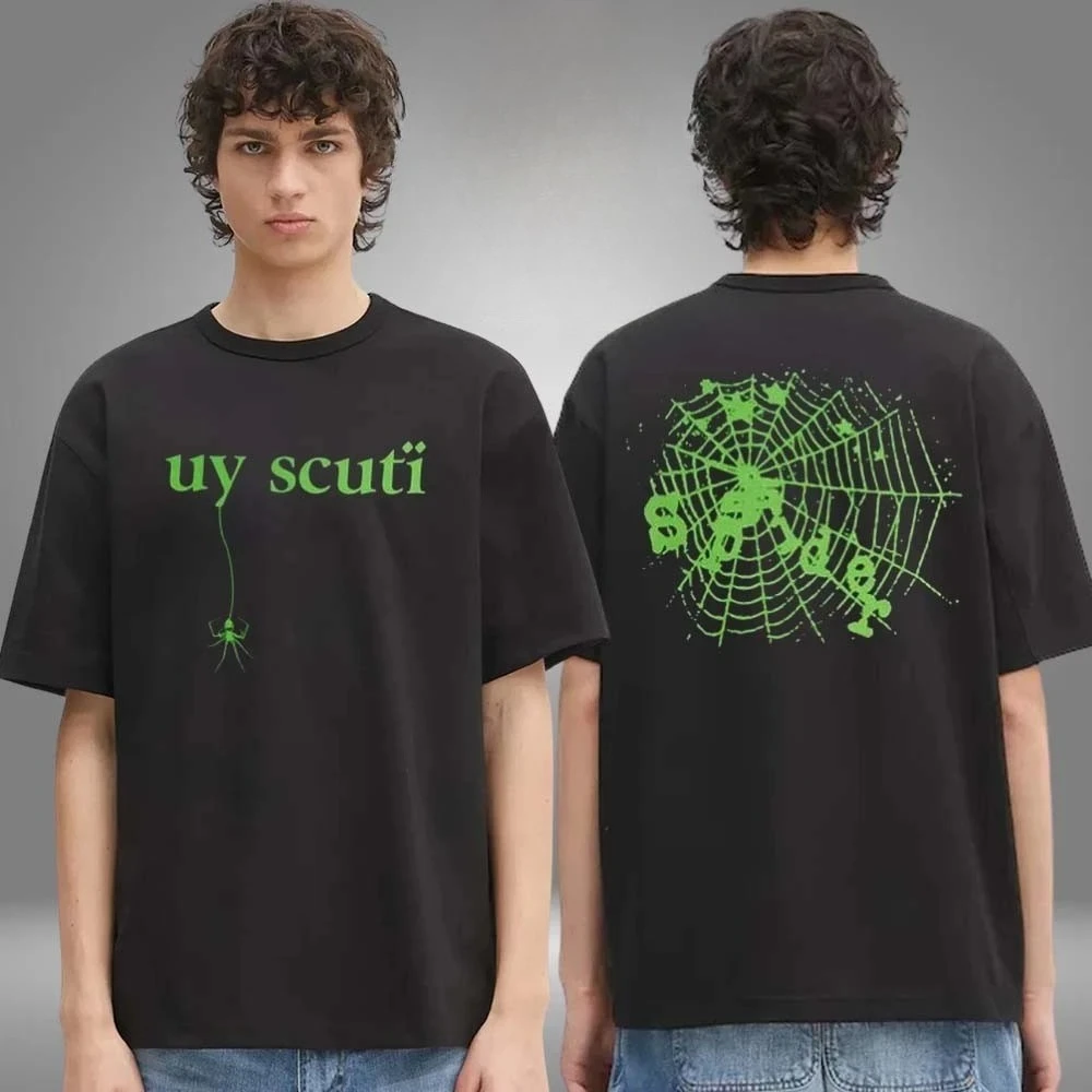 

New Young Thug Merch Uy Scuti X Green or Red Logo Two Sided Unisex T All Size High-end Luxury Is for Both Men and Women Top Y2k