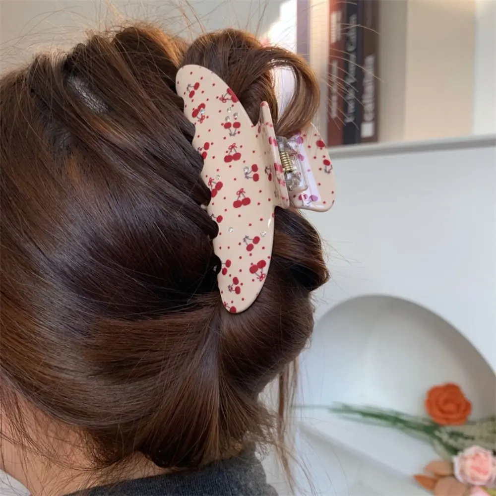 

Rhinestone Fresh Acetate Hair Claw Hair Clip Hairpin Small Floral Shark Clip Shark Clip Headwear Flower Hair Claw Female