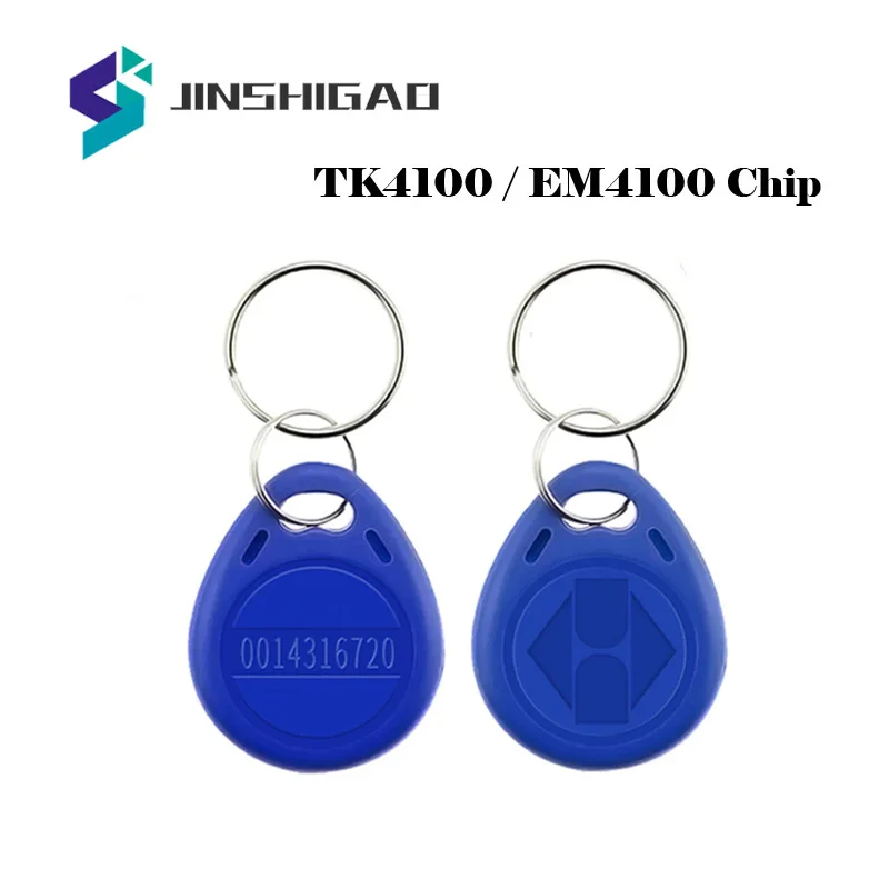 10PCS 125khz TK4100 EM4100 RFID Proximity Keychain Door Entry Access Control 125K Read Only ID Token Keyfob Tag Keys Keykobs