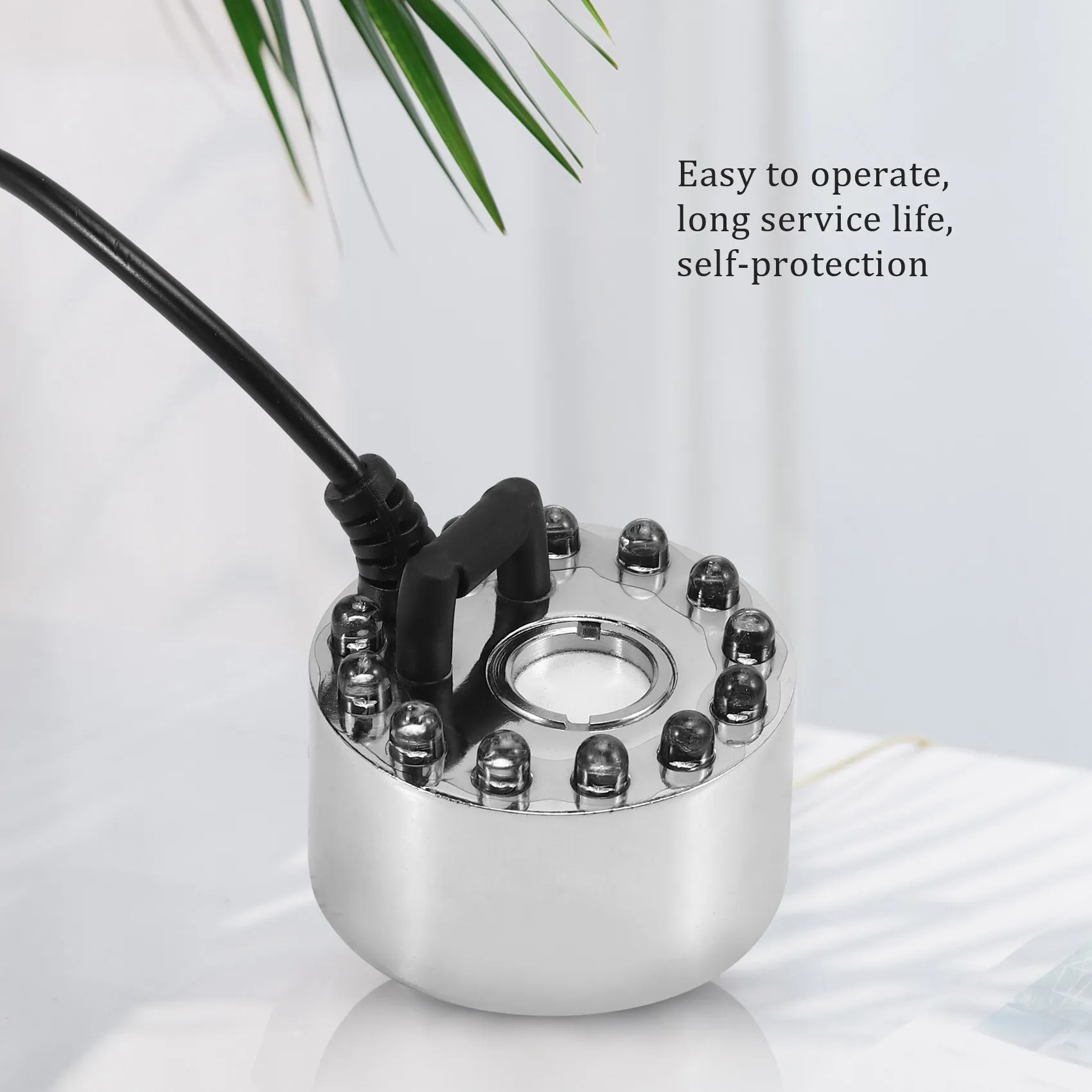 Ultrasonic Mist Maker Fogger Water Fountain Pond 12 LED