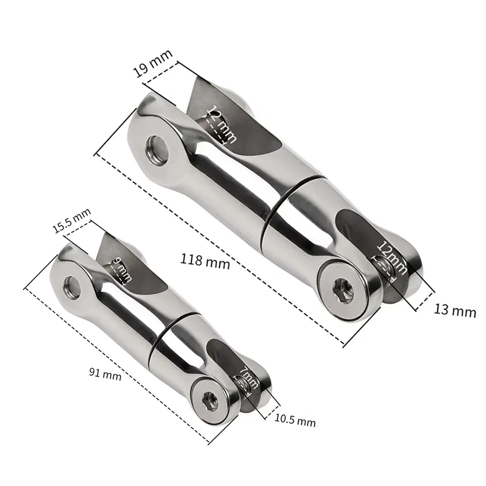 316 مركب من الفولاذ المقاوم للصدأ مرساة سلسلة قطب موصل مركبة بحرية 6-8mm10-12mm مرساة سلسلة مشتركة الملحقات